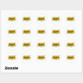 Sticker Rond Boom Cartoon Blurb (Feuille)