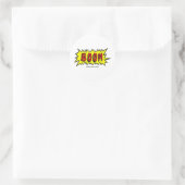 Sticker Rond Boom Cartoon Blurb (Sac)