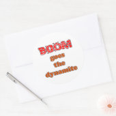 Sticker Rond Boom devient la dynamite (Enveloppe)