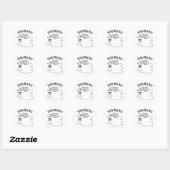 Sticker Rond Boomble Bee Funny Ghost Bee Pun (Feuille)