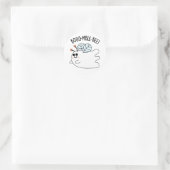 Sticker Rond Boomble Bee Funny Ghost Bee Pun (Sac)