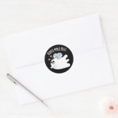 Sticker Rond Boomble Bee Funny Ghost Bee Pun Dark BG (Enveloppe)