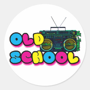 Sticker Rond Boombox