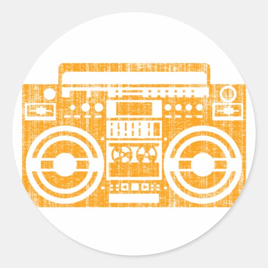 Sticker Rond Boombox (Devant)