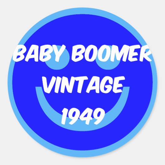 Sticker Rond Boomer bébé 1949 (Devant)