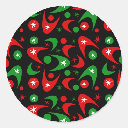 Sticker Rond Boomerangs de Noël (Devant)