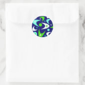 Sticker Rond Boomerangs rétro (Sac)
