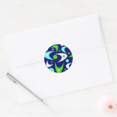 Sticker Rond Boomerangs rétro (Enveloppe)