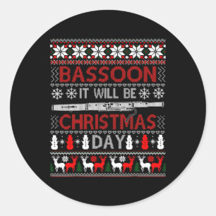 Sticker Rond Boon Ce Sera Noël Jour Cadeau Vilain Noël