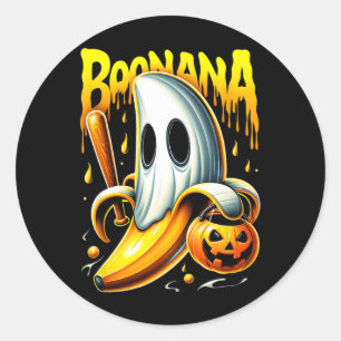 Sticker Rond Boonana Ghost Nana Funny Halloween Costume Art