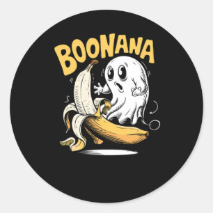Sticker Rond Boonana Surprise Me Boo Halloween Funny Ghostface