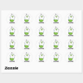 Sticker Rond Booocumber Funky Ghost Concomber Pun (Feuille)