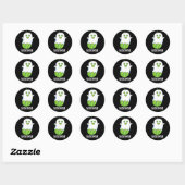 Sticker Rond Booocumber Funny Ghost Cucumber Pun Dark BG (Feuille)