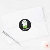 Sticker Rond Booocumber Funny Ghost Cucumber Pun Dark BG (Enveloppe)
