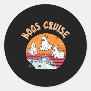Sticker Rond Boos Croisière Voyage amusant Costumes d'Halloween