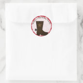Sticker Rond Boot personnalisable Red Bandana Cowboy (Sac)