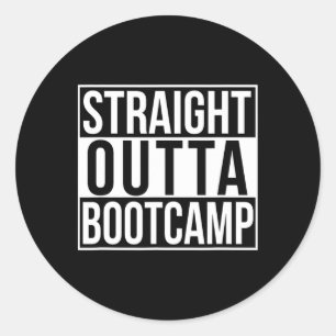 Sticker Rond Bootcamp Stright Outta