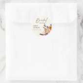 Sticker Rond Boots & Bubbly Réception de Mariage Western (Sac)