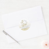 Sticker Rond Booze, Bubbly & Bling, I DO Gold Engagement Party (Enveloppe)