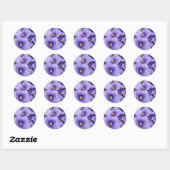 Sticker Rond Boquet violet (Feuille)
