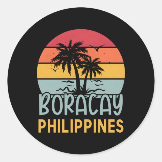 Sticker Rond Boracay Philipes (Devant)
