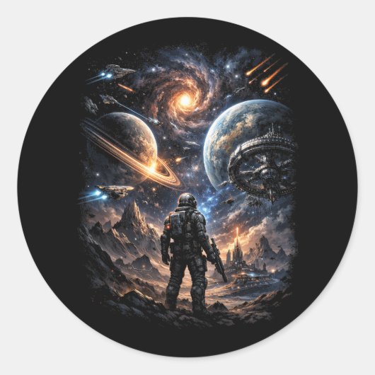 Sticker Rond Bord de la Galaxie (Devant)