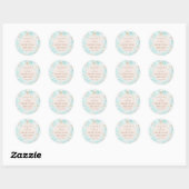 Sticker Rond bord de mer enregistrer la date monogramme (Feuille)