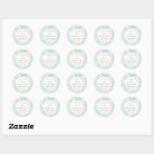 Sticker Rond bord de mer enregistrer la date monogramme (Feuille)