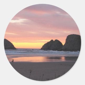 Sticker Rond Bord de mer, Oregon