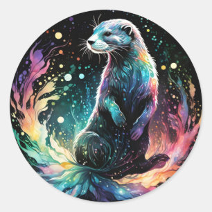 Sticker Rond Bord Spectrum : Les Otter Glow