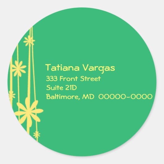 Sticker Rond Bords verts (Devant)