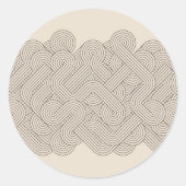 Sticker Rond Bordure Abstraite (Devant)