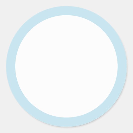 Sticker Rond Bordure bleu ciel pâle vide (Devant)