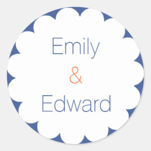 Sticker Rond Bordure bleue de la paille