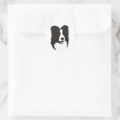 Sticker Rond Bordure Collie (Sac)