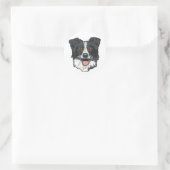 Sticker Rond Bordure Collie (Sac)