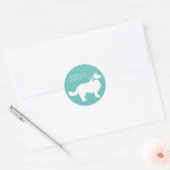 Sticker Rond Bordure Collie Chien Chien Chien Puppy (Enveloppe)