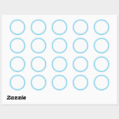 Sticker Rond Bordure couleur bleue (Feuille)