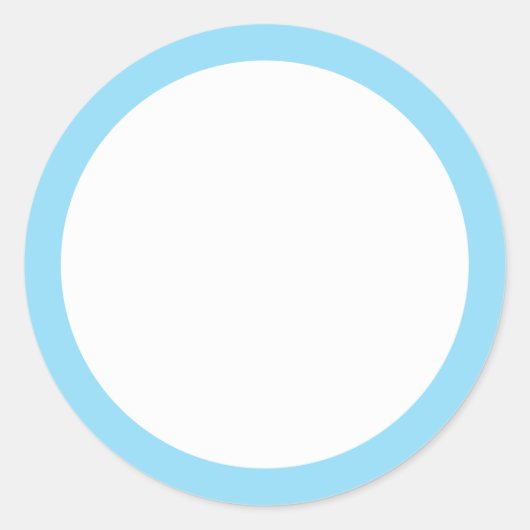 Sticker Rond Bordure couleur bleue (Devant)