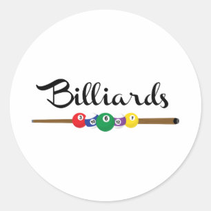 Sticker Rond Bordure de code de pool et de bal