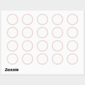 Sticker Rond Bordure de couleur solide rose vierge (Feuille)