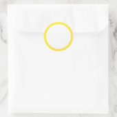 Sticker Rond Bordure de couleur unie jaune vierge (Sac)