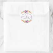 Sticker Rond Bordure de courre fleurie Pastel (Sac)