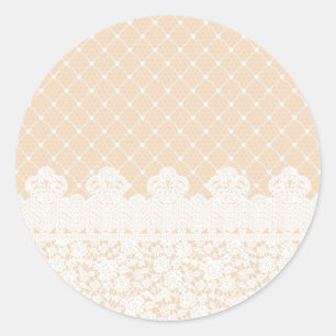 Sticker Rond Bordure de dentelle