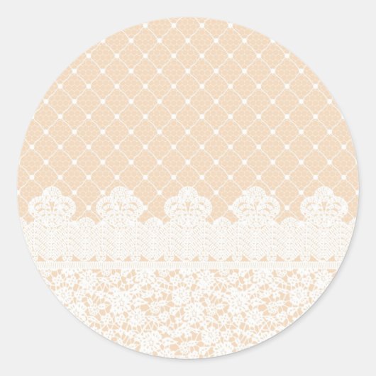 Sticker Rond Bordure de dentelle (Devant)