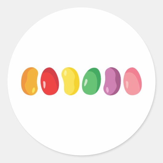 Sticker Rond Bordure de Jelly Bean (Devant)