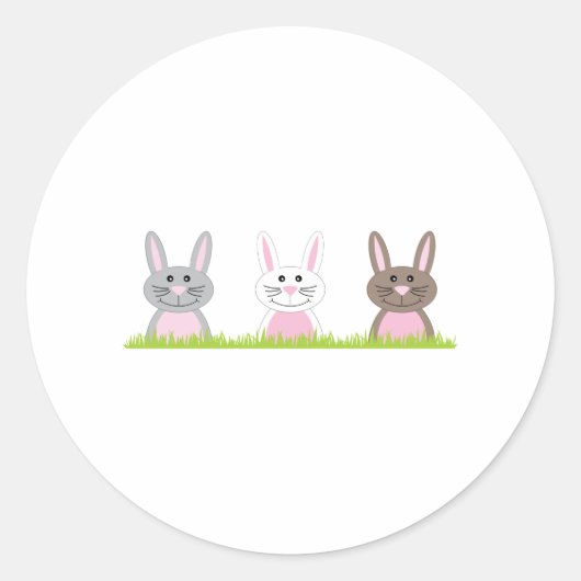 Sticker Rond Bordure de lapin (Devant)