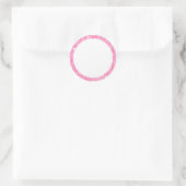 Sticker Rond Bordure de parties scintillant rose vierge (Sac)