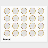 Sticker Rond Bordure dorée (Feuille)