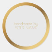 Sticker Rond Bordure dorée (Devant)